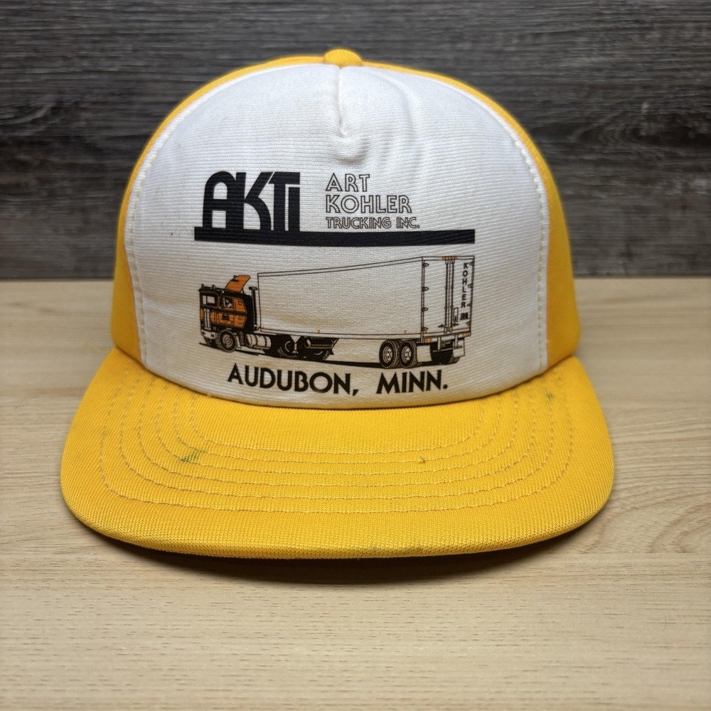 Vintage Art Kohler Trucking Hat Cap Snap Back Advertising Audubon MN Mens 80s